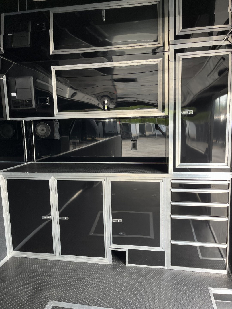New 2025 Haulmark 28 EDGE Race Trailer, ProStock PKG, Black PolyCor, Black Interior, 14K GVWR, 7'4" Interior, Landing Light PKG, Fully Undercoated Frame