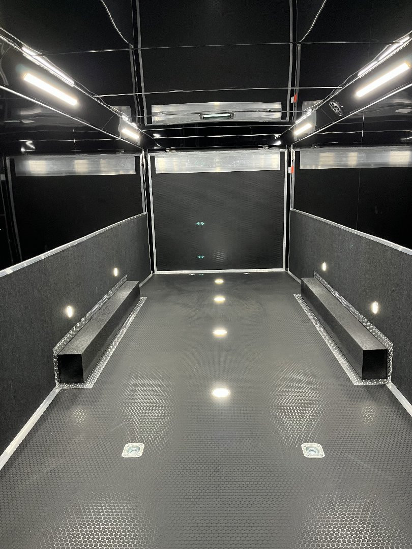 New 2025 Haulmark 28 EDGE Race Trailer, ProStock PKG, Black PolyCor, Black Interior, 14K GVWR, 7'4" Interior, Landing Light PKG, Fully Undercoated Frame
