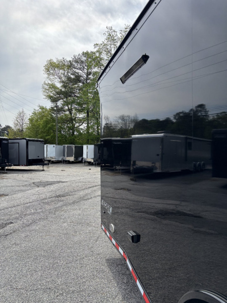 New 2025 Haulmark 28 EDGE Race Trailer, ProStock PKG, Black PolyCor, Black Interior, 14K GVWR, 7'4" Interior, Landing Light PKG, Fully Undercoated Frame