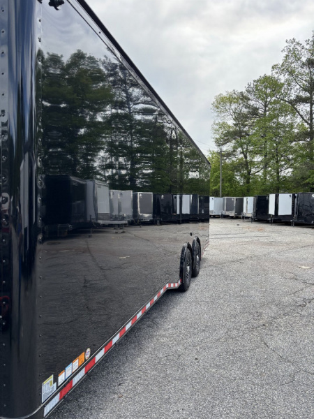 New 2025 Haulmark 28 EDGE Race Trailer, ProStock PKG, Black PolyCor, Black Interior, 14K GVWR, 7'4" Interior, Landing Light PKG, Fully Undercoated Frame