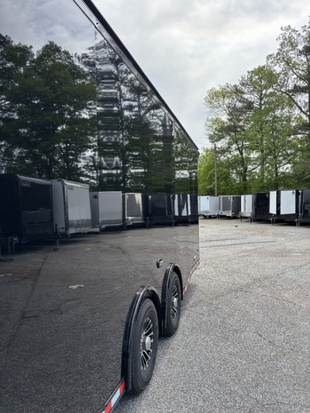 New 2025 Haulmark 28 EDGE Race Trailer, ProStock PKG, Black PolyCor, Black Interior, 14K GVWR, 7'4" Interior, Landing Light PKG, Fully Undercoated Frame