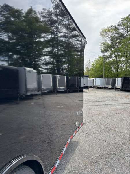 New 2025 Haulmark 28 EDGE Race Trailer, ProStock PKG, Black PolyCor, Black Interior, 14K GVWR, 7'4" Interior, Landing Light PKG, Fully Undercoated Frame