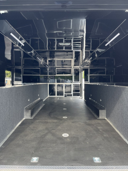 New 2025 Haulmark 28 EDGE Race Trailer, ProStock PKG, Black PolyCor, Black Interior, 14K GVWR, 7'4" Interior, Landing Light PKG, Fully Undercoated Frame