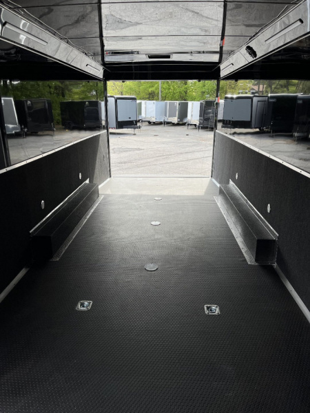 New 2025 Haulmark 28 EDGE Race Trailer, ProStock PKG, Black PolyCor, Black Interior, 14K GVWR, 7'4" Interior, Landing Light PKG, Fully Undercoated Frame