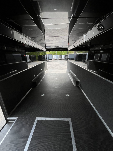 New 2025 Haulmark 28 EDGE Race Trailer, ProStock PKG, Black PolyCor, Black Interior, 14K GVWR, 7'4" Interior, Landing Light PKG, Fully Undercoated Frame