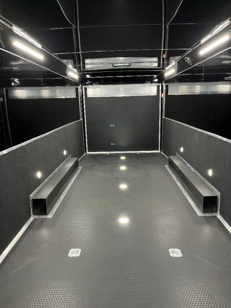 New 2025 Haulmark 28 EDGE Race Trailer, ProStock PKG, Black PolyCor, Black Interior, 14K GVWR, 7'4" Interior, Landing Light PKG, Fully Undercoated Frame