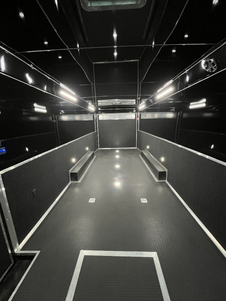 New 2025 Haulmark 28 EDGE Race Trailer, ProStock PKG, Black PolyCor, Black Interior, 14K GVWR, 7'4" Interior, Landing Light PKG, Fully Undercoated Frame