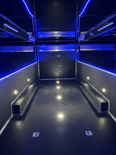 New 2025 Haulmark 28 EDGE Race Trailer, ProStock PKG, Black PolyCor, Black Interior, 14K GVWR, 7'4" Interior, Landing Light PKG, Fully Undercoated Frame