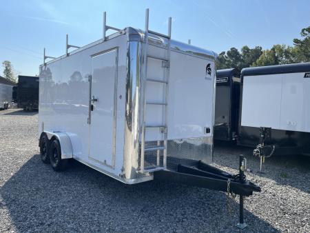 New 2026 Spartan 7x16 Enclosed Contractor Trailer, Walk On Roof, Ladder Racks, 30A Service, 12V Package, 10K GVWR