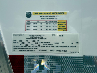 New 2025 Vintage Trailers 8.5x48 Race Trailer with Bathroom