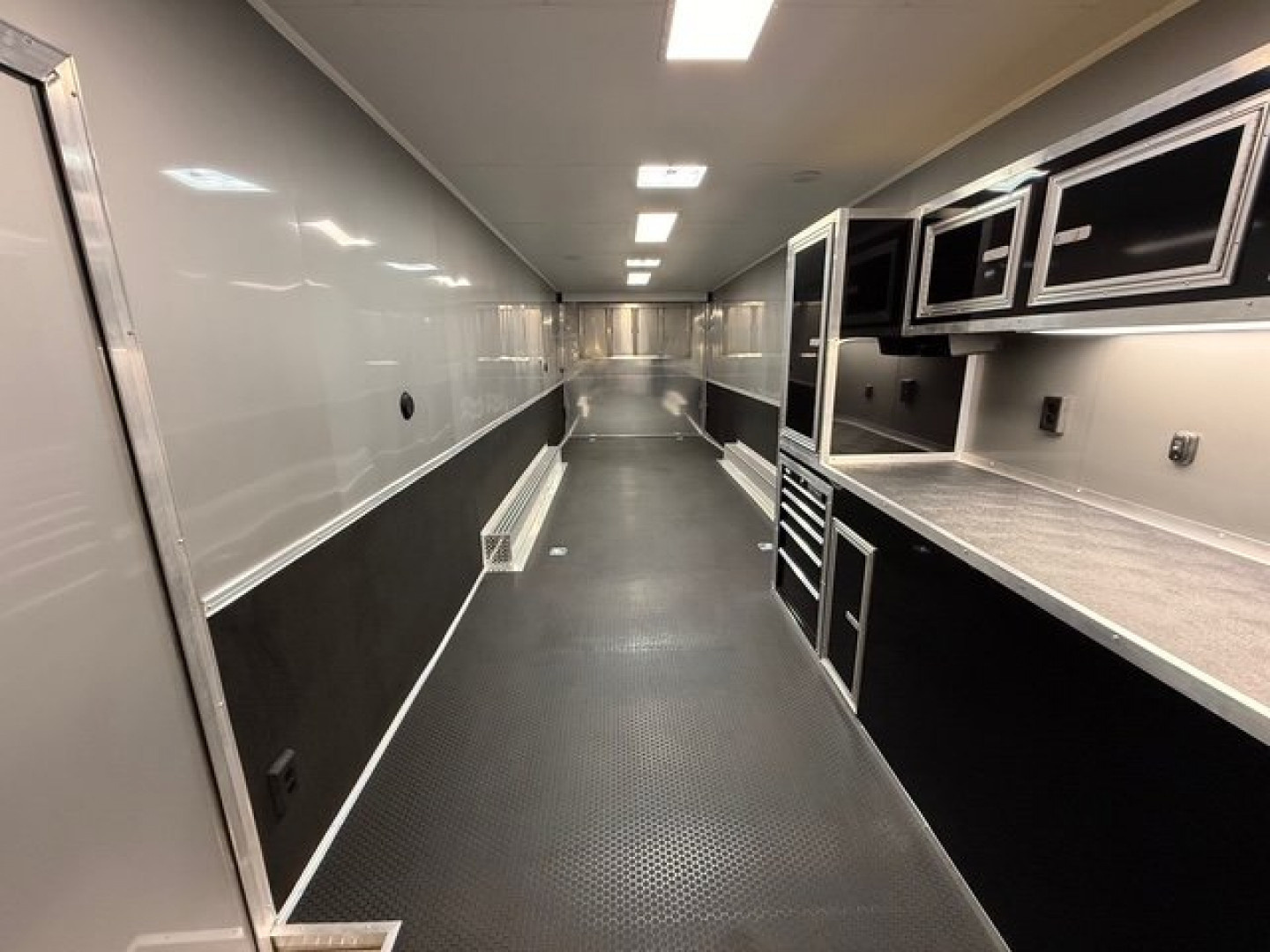 New 2025 Vintage Trailers 8.5x34 Race Trailer With Bathroom