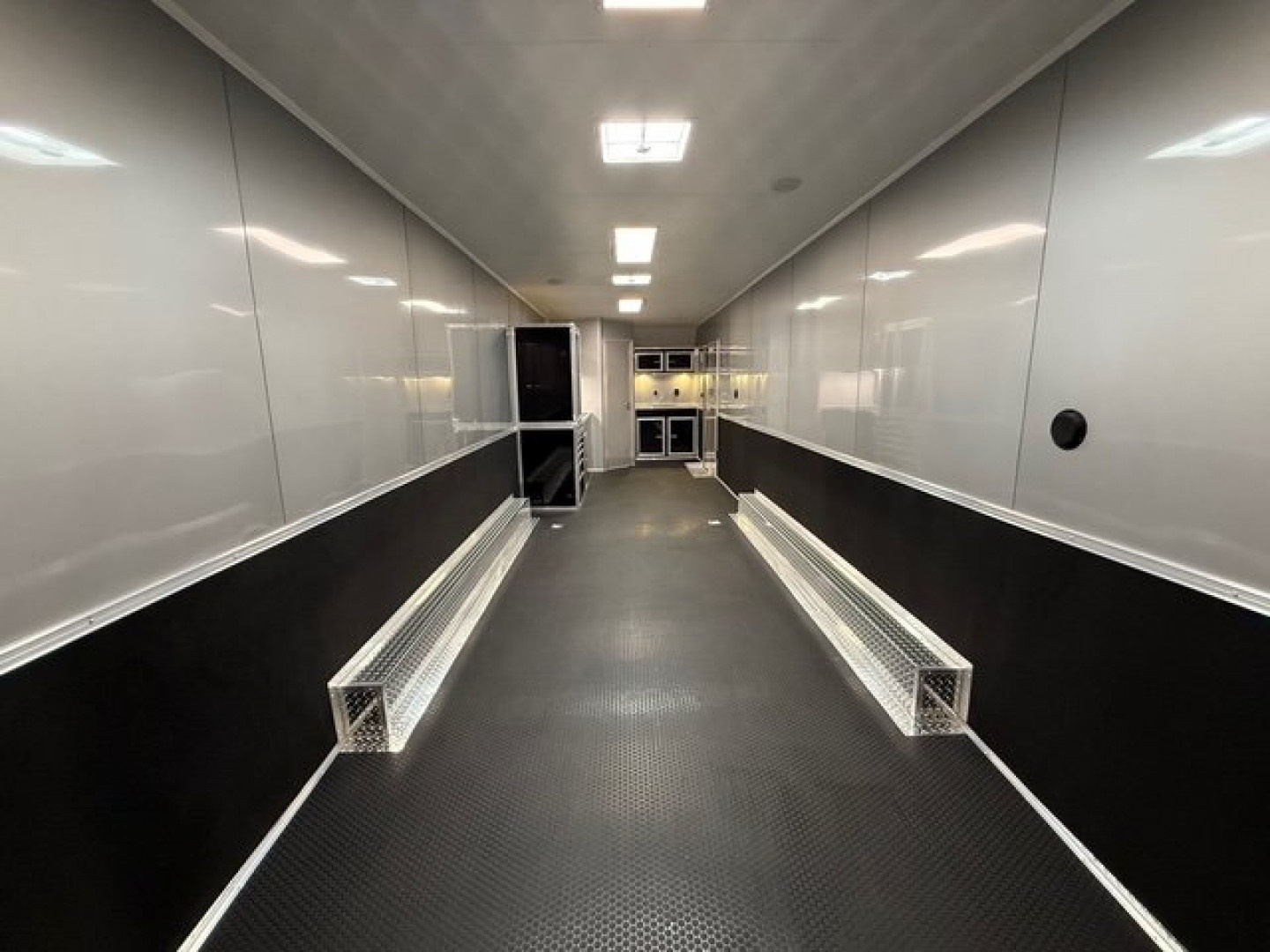 New 2025 Vintage Trailers 8.5x34 Race Trailer With Bathroom