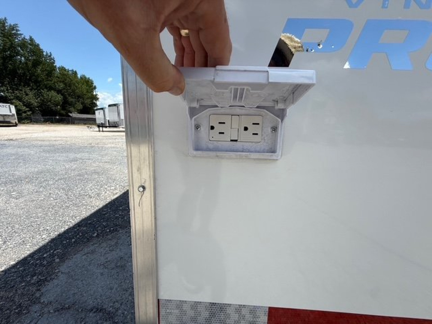 New 2025 Vintage Trailers 8.5x34 Race Trailer With Bathroom