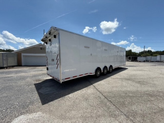 New 2025 Vintage Trailers 8.5x34 Race Trailer With Bathroom