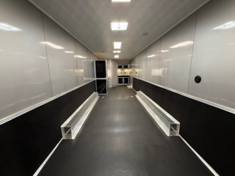 New 2025 Vintage Trailers 8.5x34 Race Trailer With Bathroom