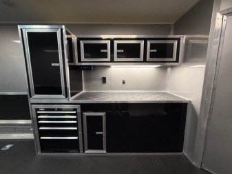 New 2025 Vintage Trailers 8.5x34 Race Trailer With Bathroom