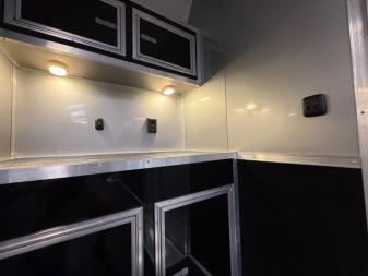 New 2025 Vintage Trailers 8.5x34 Race Trailer With Bathroom