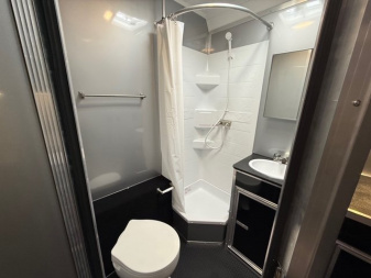 New 2025 Vintage Trailers 8.5x34 Race Trailer With Bathroom