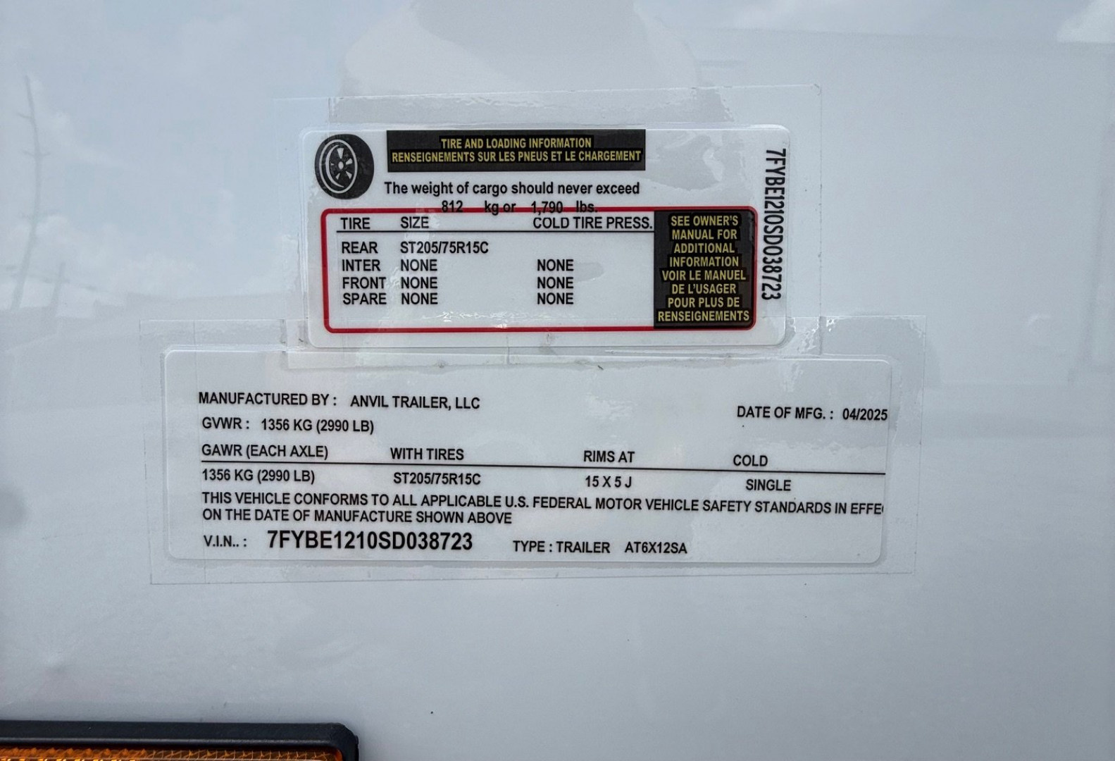 New 2025 Anvil 6x12 Cargo Trailer