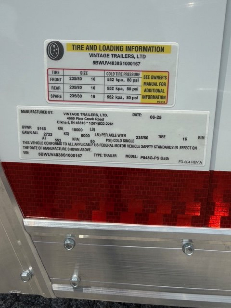 New 2025 Vintage Trailers 8.5x48 Race Trailer with Bathroom