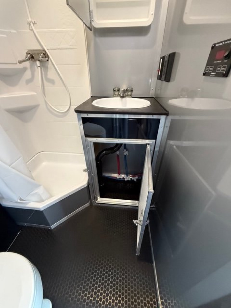 New 2025 Vintage Trailers 8.5x48 Race Trailer With Bathroom