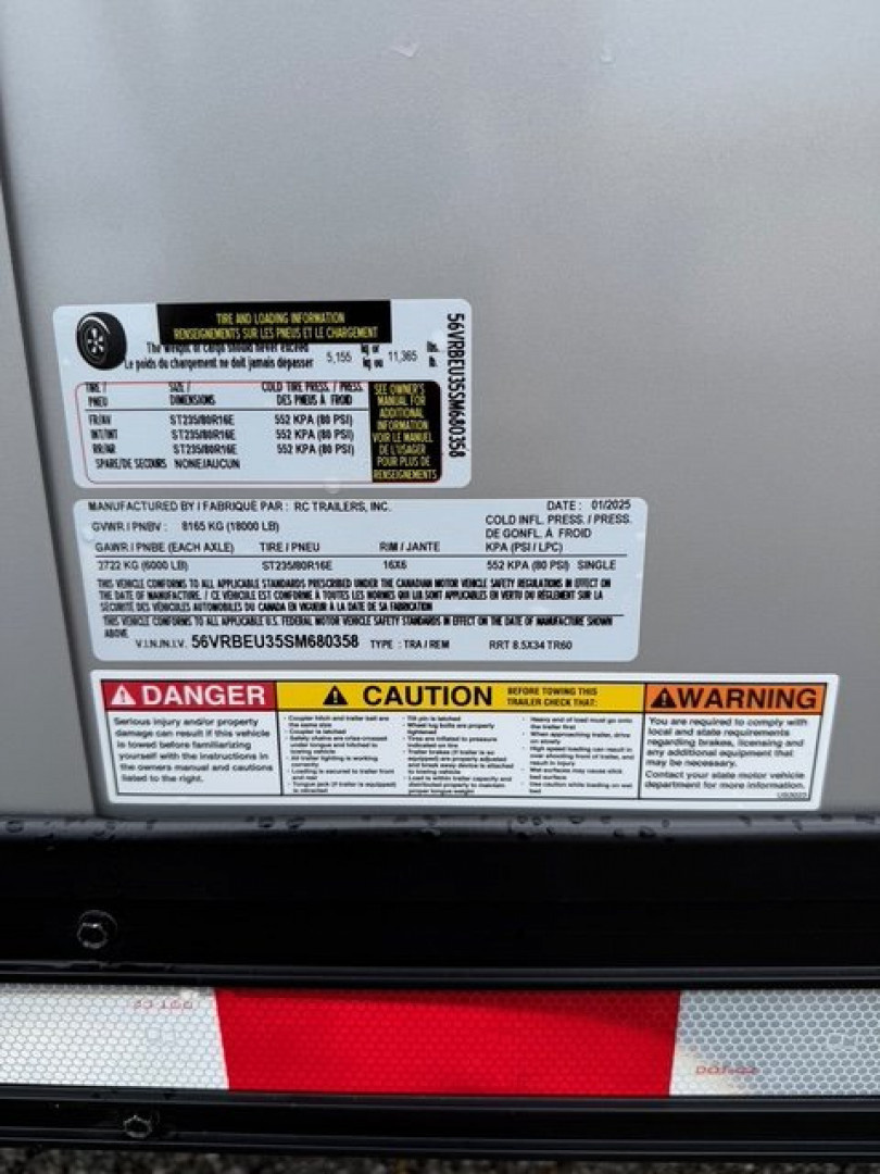 New 2025 RC Trailers 8.5x34 Race Trailer