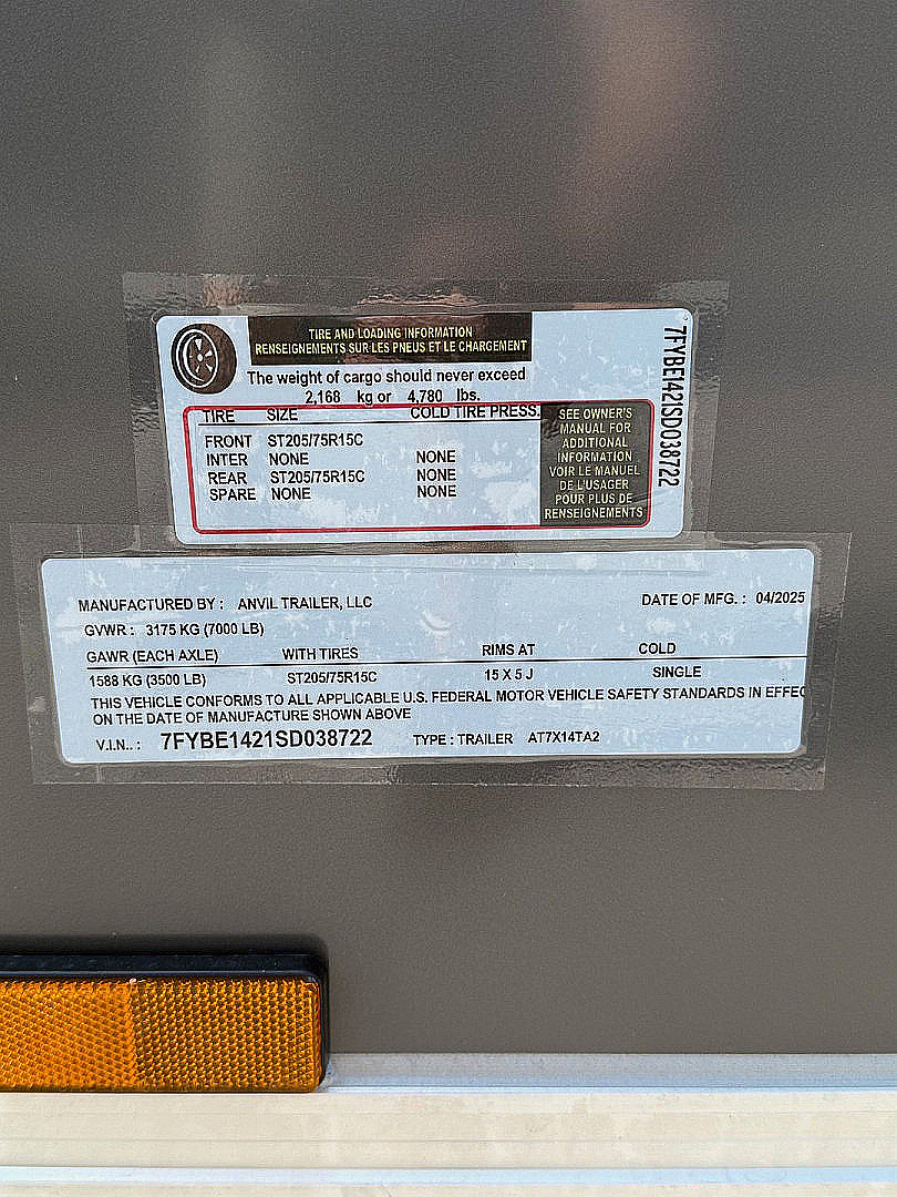 New 2025 Anvil 7x14 Cargo Trailer