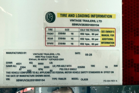 New 2025 Vintage Trailers 8.5x28 Race Trailer