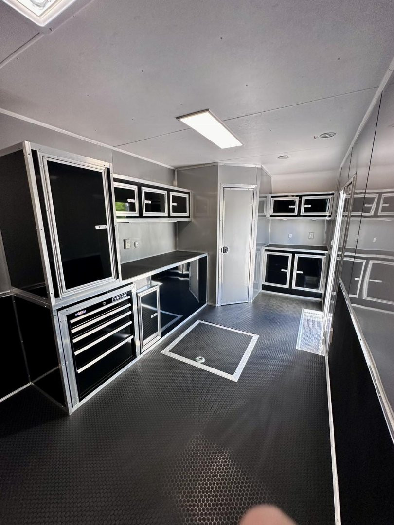 New 2026 Vintage Trailers 8.5x34 Race Trailer with Bathroom Package