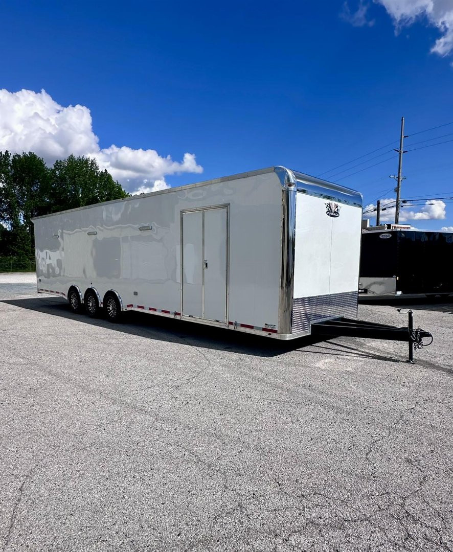 New 2026 Vintage Trailers 8.5x34 Race Trailer with Bathroom Package