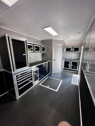 New 2026 Vintage Trailers 8.5x34 Race Trailer with Bathroom Package