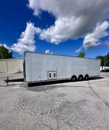 New 2026 Vintage Trailers 8.5x34 Race Trailer with Bathroom Package