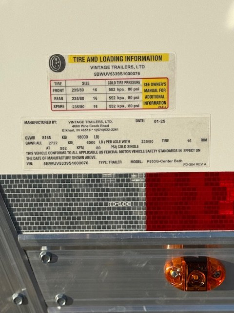 New 2025 Vintage Trailers 8x53 Race Trailer