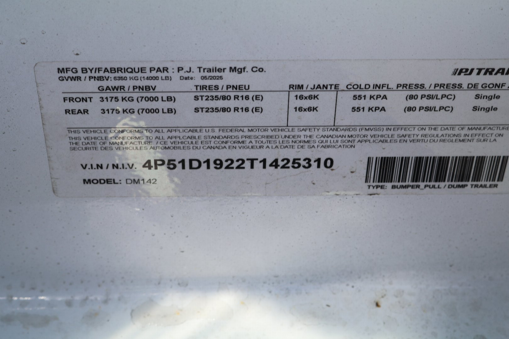 New 2026 PJ Trailers dm142 Dump Trailer