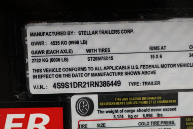 New 2026 Stellar Trailers 8x12x29 Dump Trailer