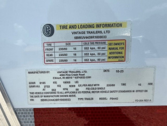 New 2024 VINTAGE 8.5X44 RACE TRAILER