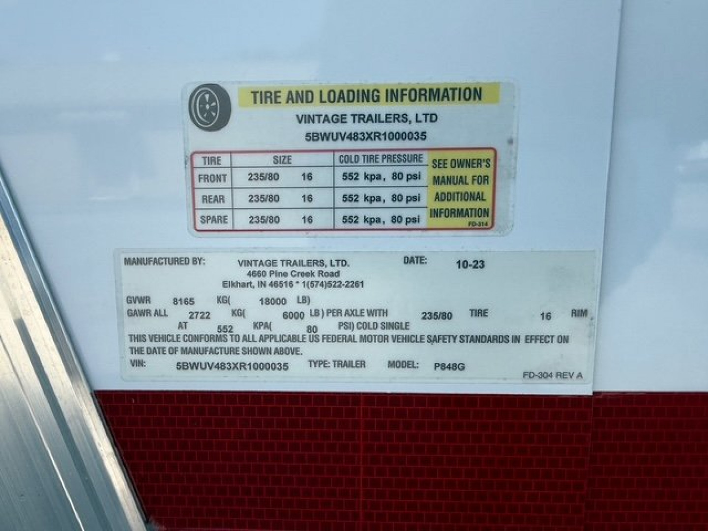 New 2024 VINTAGE 8 X 48 RACE TRAILER