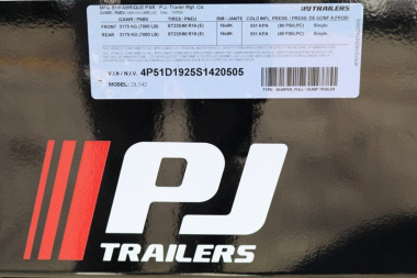 New 2025 PJ TRAILERS DL142 14x83x2 14,000gvwr Dump Trailer