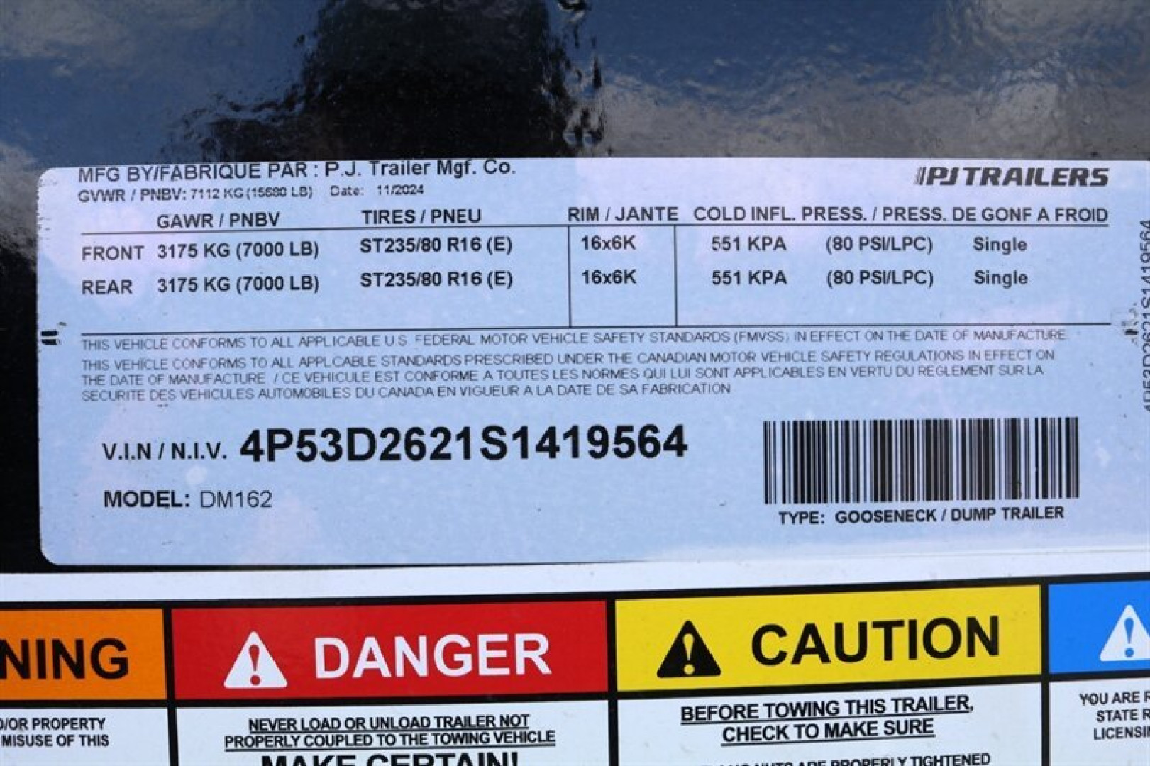 New 2025 PJ Trailers DM162 Dump Trailer