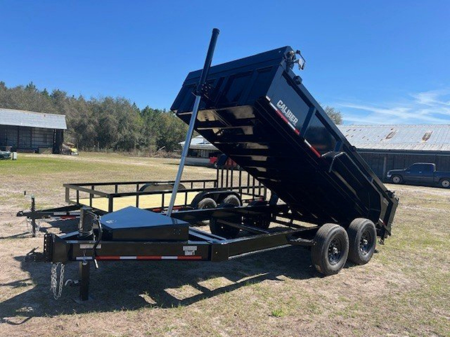 New 2025 Caliber Trailer Mfg 7x14x2 14K Dump Trailer