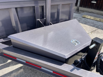 New 2025 Caliber Trailer Mfg 7x16x2 14K Dump Gray