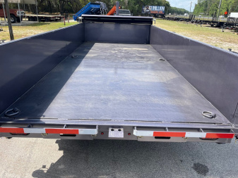 New 2025 Caliber Trailer Mfg 7x16x2 14K Dump Gray