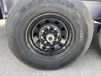 New 2025 Caliber Trailer Mfg 7x16x2 14K Dump Gray