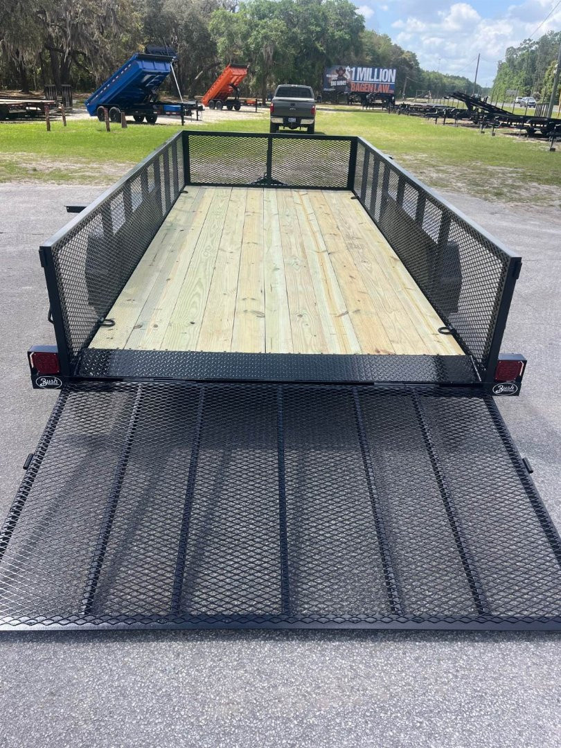 New 2025 Bush Trailer 7 x 16 7K Tandem High Side Utility Trailer