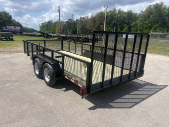 New 2025 Bush Trailer 7 x 16 7K Tandem High Side Utility Trailer
