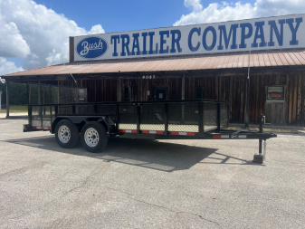 New 2025 Bush Trailer 7 x 16 7K Tandem High Side Utility Trailer