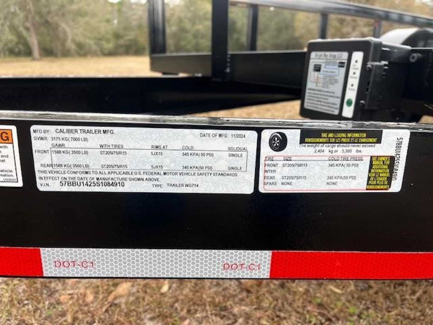 New 2025 Caliber Trailer Mfg 7 x 14 Heavy Duty 7K Tandem Utility Trailer