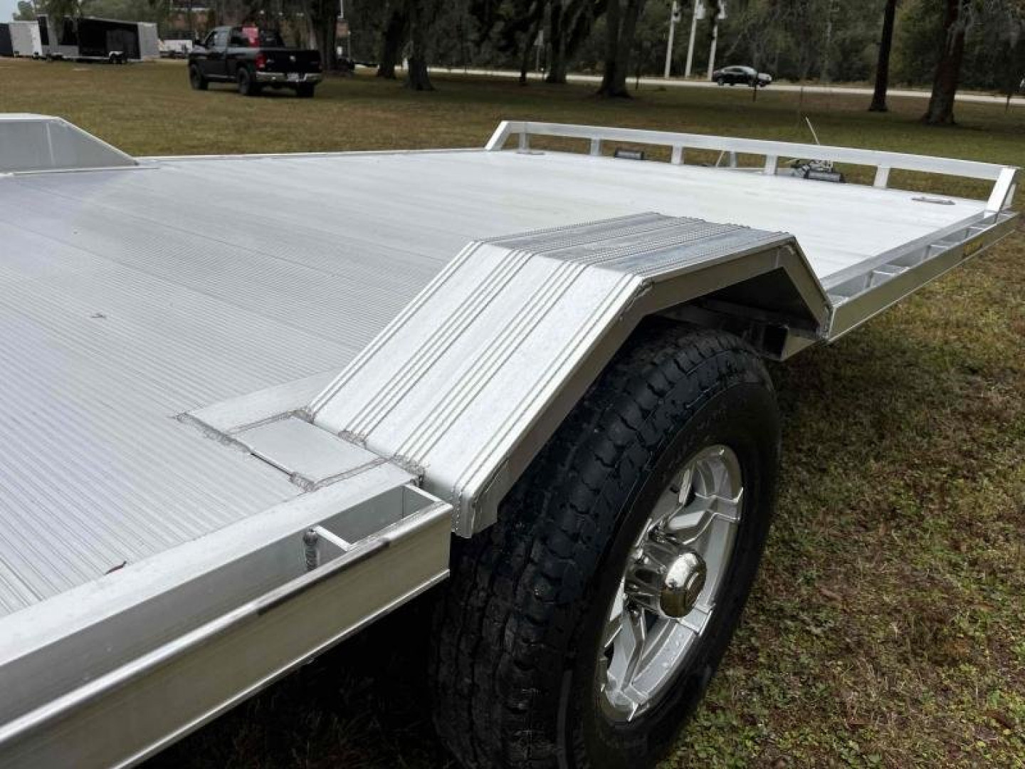 New 2024 Aluma 15' Wide Body Single Axle ATV Trailer Car Hauler
