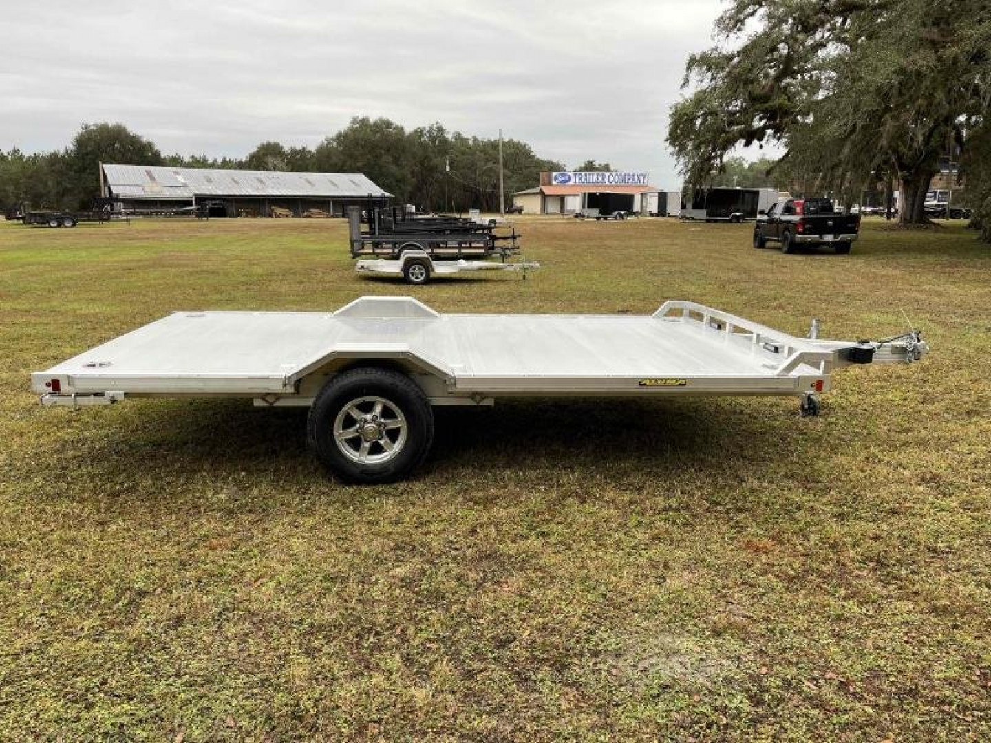 New 2024 Aluma 15' Wide Body Single Axle ATV Trailer Car Hauler