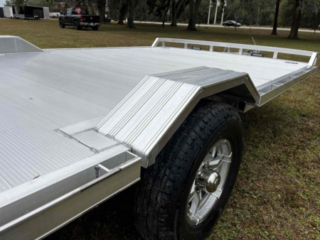 New 2024 Aluma 15' Wide Body Single Axle ATV Trailer Car Hauler